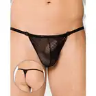 SoftLine - męskie stringi z czarnej siateczki!