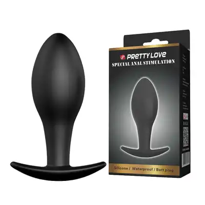 Pretty Love - Silicone Butt Plug. Czarna zatyczka