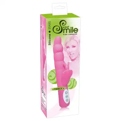 Sweet Smile - Wibrator rotacyjny Fancy. Różowy motylek.
