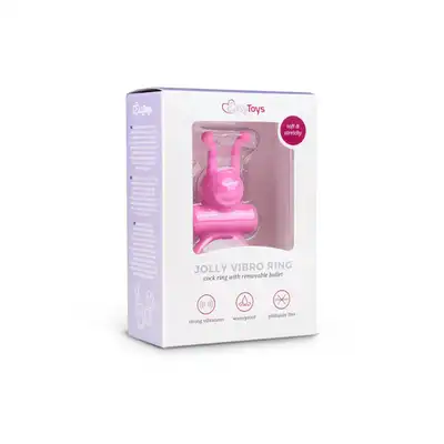 Easy Toys - Jolly Vibro Ring. Silikonowy ring z pociskiem wibrującym.