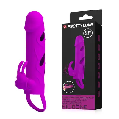 Wibrująca nakładka Pretty Love z króliczkiem