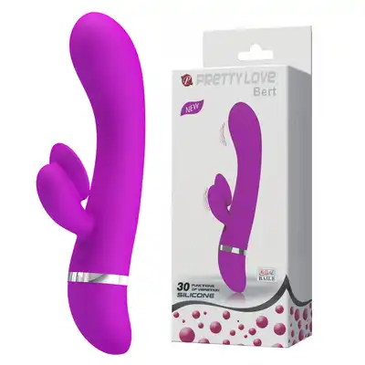 Pretty Love - Bert. Aksamitnie gładki wibrator ze stymulatorem łechtaczki.<b>TOP PRODUKT