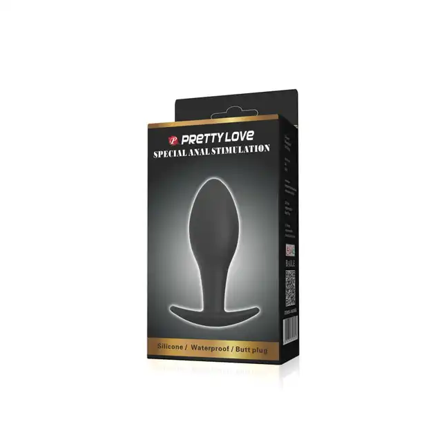 Pretty Love - Silicone Butt Plug. Czarna zatyczka