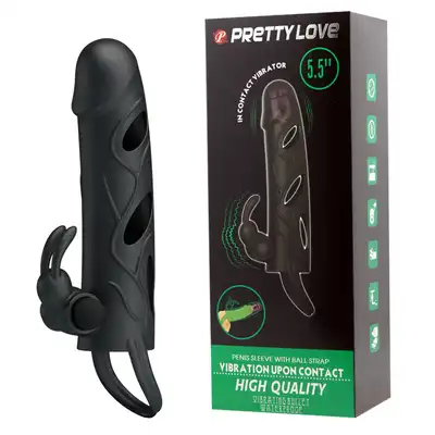 Silikonowa super nakładka Pretty Love z wibracjami