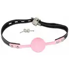 Bad Kitty - Silikon Ball Gag. Silikonowy knebel z kłódką.