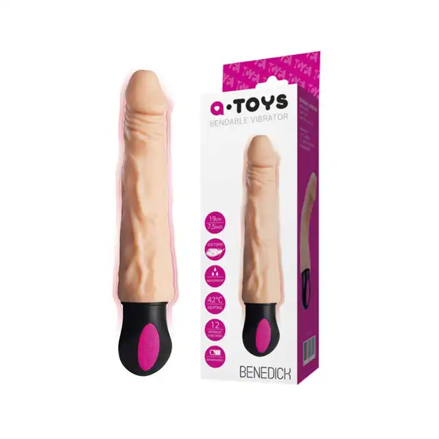 A-Toys - Benedick. Realistyczny wibrator, wyginany, podgrzewany.