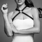 BIJOUX INDISCRETS - MAZE CHEST THIN HARNESS BLACK - Atrakcyjne, skórzane szelki. Mega sale!