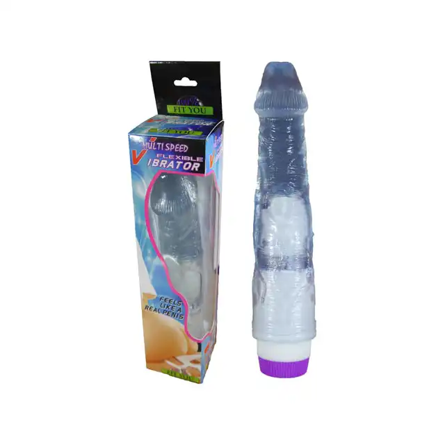 Multispeed Flexible Vibrator - Clear. Super realistyczny wibrator. Świetna cena.