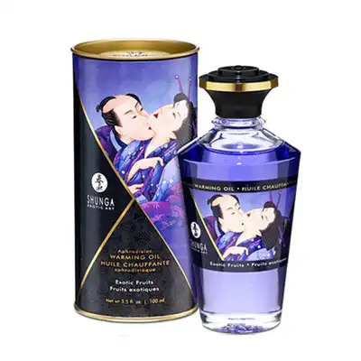 Shunga - Warming Oil Exotic Fruits - Olejek rozgrzewający 100ml
