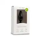 Easy Toys - Black Buttplugs - Aksamitna, silikonowa wtyczka z wygodnym uchwytem, roz. M