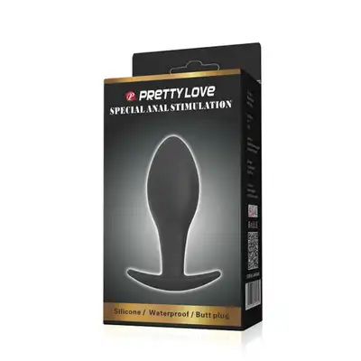 Pretty Love - Silicone Butt Plug. Czarna zatyczka