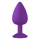 Anal Plug Emotions Cutie PURPLE - Hypoalergiczny, gładki korek analny z diamencikiem roz. L