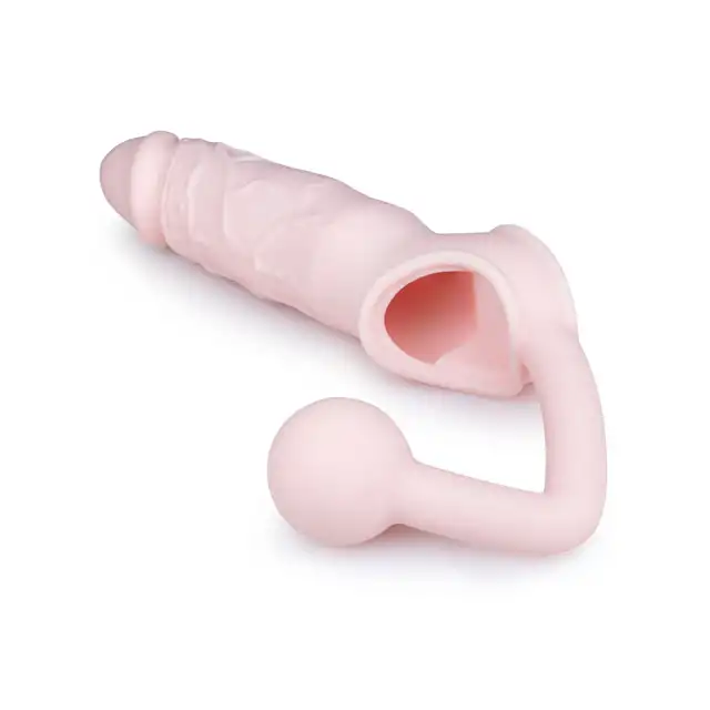 Easy Toys - The Dong Extender. Przedłużka na penisa z kulą analną.