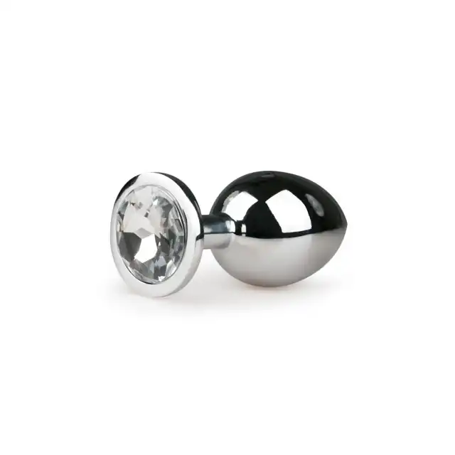 Easy Toys - Metal Butt Plug. Metalowa wtyczka analna z pięknym kryształem.