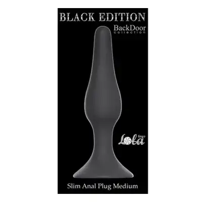Boss of Toys - Slim Anal Plug Medium Black - Silikonowa , super gładka wtyczka analna