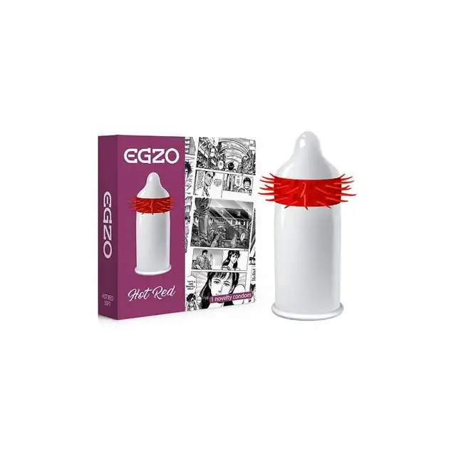 Prezerwatywa Egzo Hot Red. Wyjątkowy kształt i doznania.