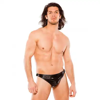 Zeus Allure - Wet look tear-away thong. One Size