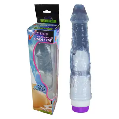 Multispeed Flexible Vibrator - Clear. Super realistyczny wibrator. Świetna cena.
