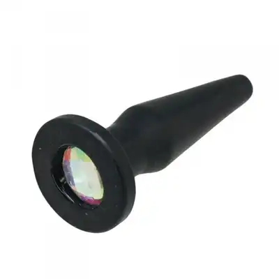 Toyz4Lovers - SOLID TPE PLUG WITH BIG DIAMOND - Solidna wtyczka ozdobiona mieniącym się diamentem