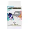 Jawellery PLUG - fioletowy. Metalowa zatyczka analna z diamiencikiem