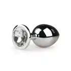 Easy Toys - Metal Butt Plug. Metalowa wtyczka analna z pięknym kryształem.