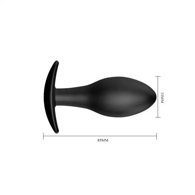 Pretty Love - Silicone Butt Plug. Czarna zatyczka