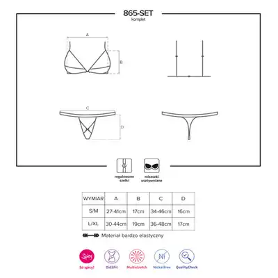 Obsessive 865-SET-1 komplet kolor: czarny