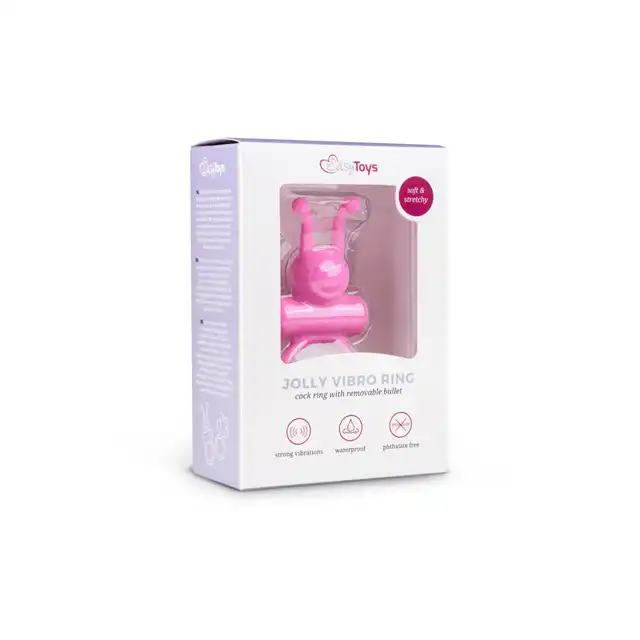 Easy Toys - Jolly Vibro Ring. Silikonowy ring z pociskiem wibrującym.