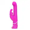 HAPPY RABBIT - BEADED G-SPOT PURPLE silikonowy wibrator z funkcją G-spot