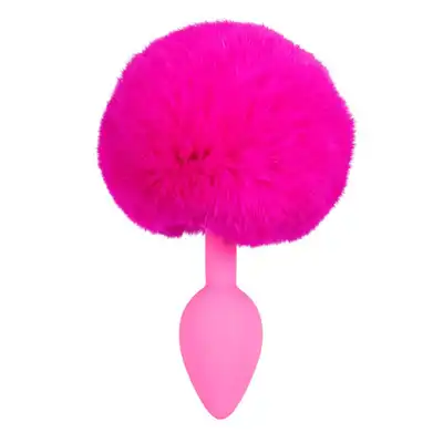 You2Toys - Colorful Joy Bunny Tail Plug- Królicza kitka z aksamitnego silikonu i futerka.