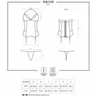 Obsessive - 838-COR-3 Piękny czerwony gorset i stringi L/XL - Uwodzicielski design inspirowany klasyczną czerwienią.