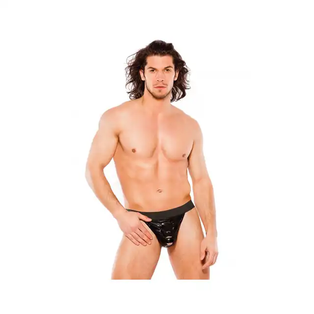 Zeus Allure - Wet Look Thong. One size.