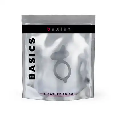 B Swich - Bcharmed  Bastic Ring Slate Grey -  Wibrujący ring na penisa.