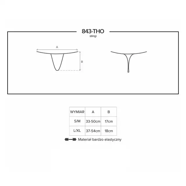 Obsessive - Stringi. Kolor Ecru. 843-THO-2.