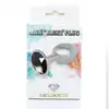 Jawellery PLUG - czarny. Metalowa zatyczka analna z diamiencikiem