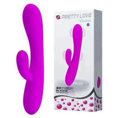 Pretty Love - Silikonowy VICTOR  posiada 30 funkcji wibracji i dodatkowy stymulator