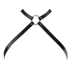 BIJOUX INDISCRETS - MAZE CHEST THIN HARNESS BLACK - Atrakcyjne, skórzane szelki. Mega sale!