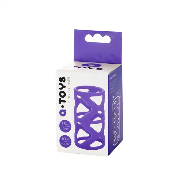 A-Toys - Penis Slave. Fioletowa wodoodporna nakładka na penisa w kompaktowym rozmiarze z wypukłą fakturą