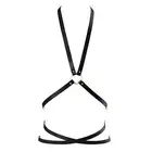 BIJOUX INDISCRETS - MAZE MULTI POSITION BODY HARNESS BLACK - Ekskluzywne szelki przepasane w pasie
