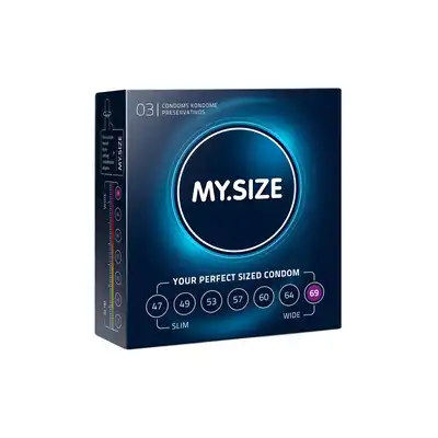 MY.SIZE 69 mm 3er - Prezerwatywy z idealnym dopasowaniem