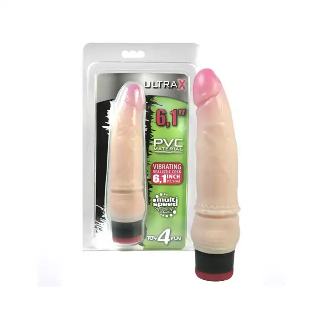 Toy 4 Fun - Ultra X Vibrator - PVC 6,1 - Wibrator o realistycznym kształcie