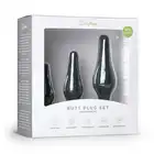 Easytoys Butt Plug Set - Zestaw 3 miękkich wtyczek - Mocne przyssawki i aksamitny silikon.