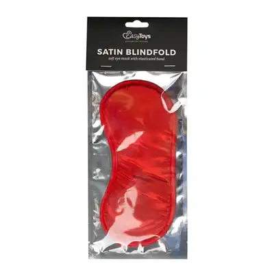 Easy Toys - Satin Blindfold. Czerwona opaska na oczy z miękkiej satyny.