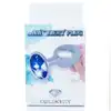 Jawellery PLUG - niebieski. Metalowa zatyczka analna z diamiencikiem