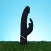 HAPPY RABBIT - REALISTIC BLACK silikonowy