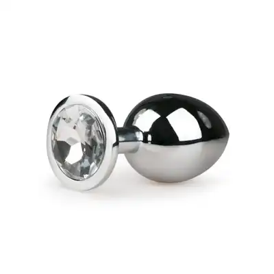Easy Toys - Metal Butt Plug. Metalowa wtyczka analna z pięknym kryształem.