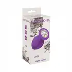 Anal Plug Emotions Cutie PURPLE - Hypoalergiczny, gładki korek analny z diamencikiem roz. L