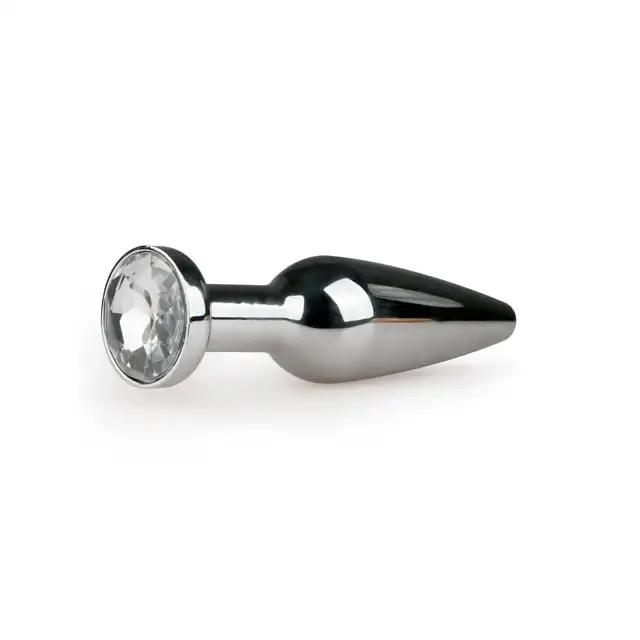 Easy Toys - Metal Butt Plug. Metalowa wtyczka analna z pięknym kryształem.