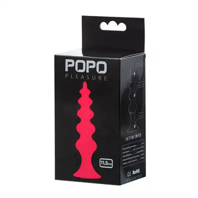 PoPo Pleasure -  Anal plug - Gładka, silikonowa wtyczka wielostopniowa