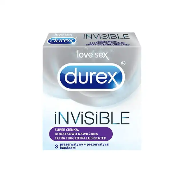 Durex INVISIBLE - Dla większej bliskości. 3sztuki